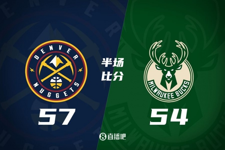 半場(chǎng)戰報：約基奇18分10板5助 字母哥10分7板 掘金領(lǐng)先雄鹿3分